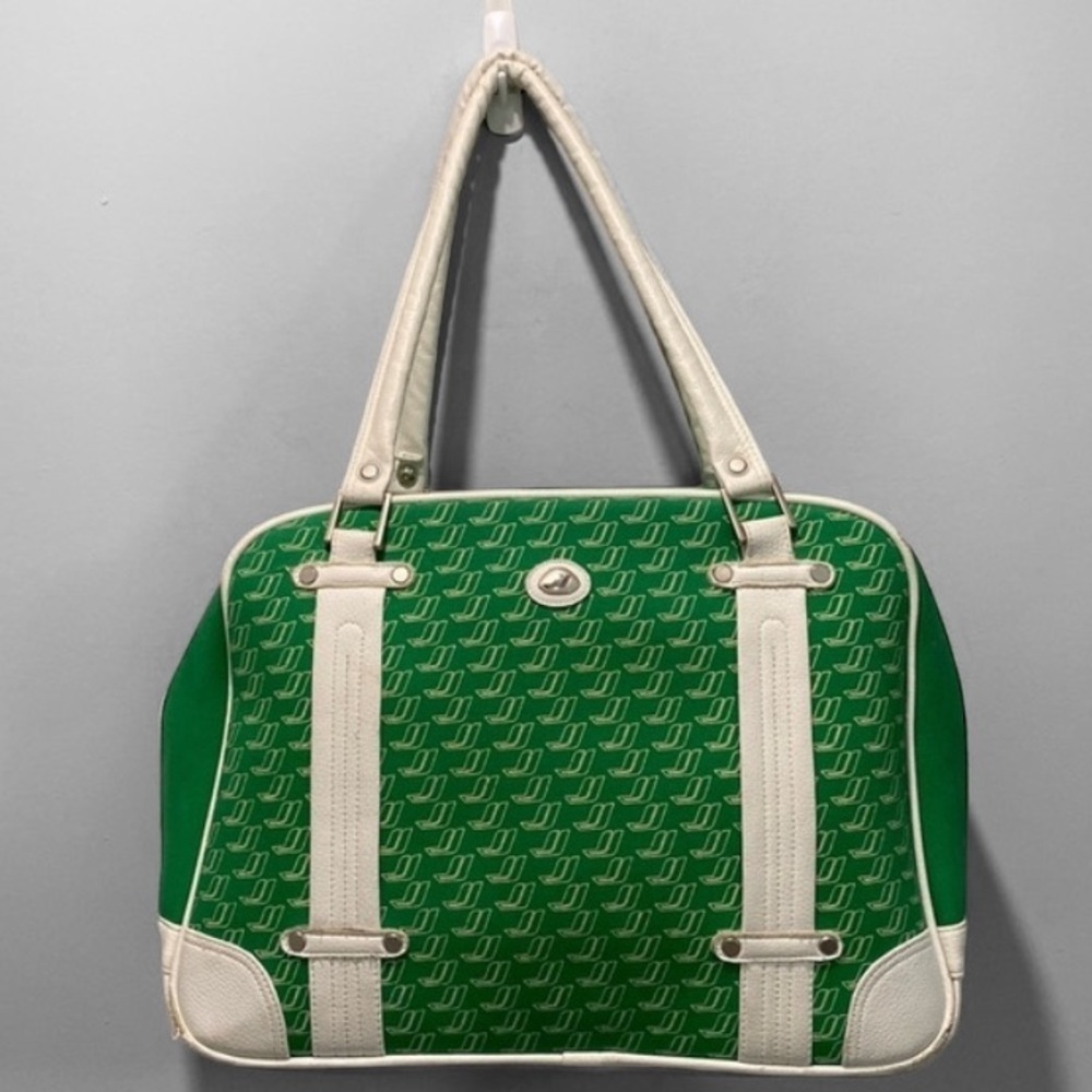 80's Green Monogram Tote bag